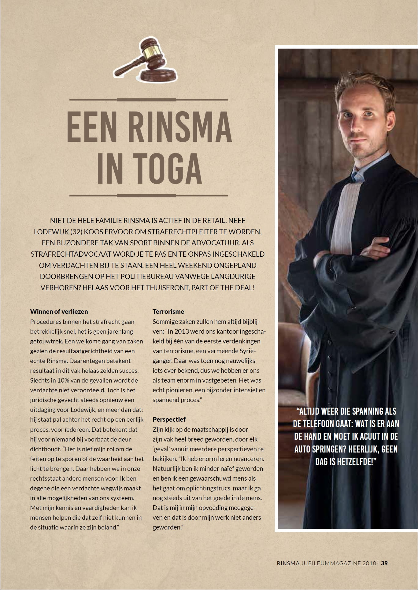 Een Rinsma in toga Rinsma fashion najaarsmagazine 2018